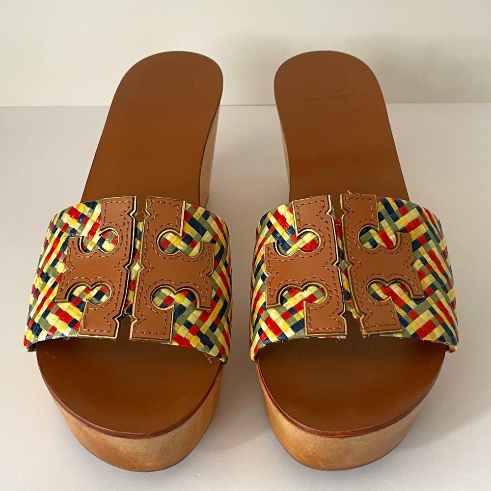 Tory Burch Ines 80 MM Wdge Slide Sandals
